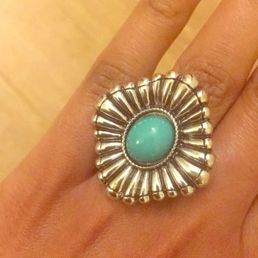 Silver ring with turquoise stone NEW